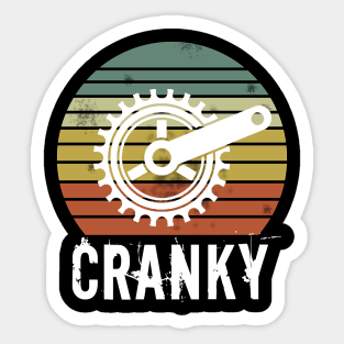 Bicycle Cranky Retro Vintage Gift For Cycling Lovers Sticker